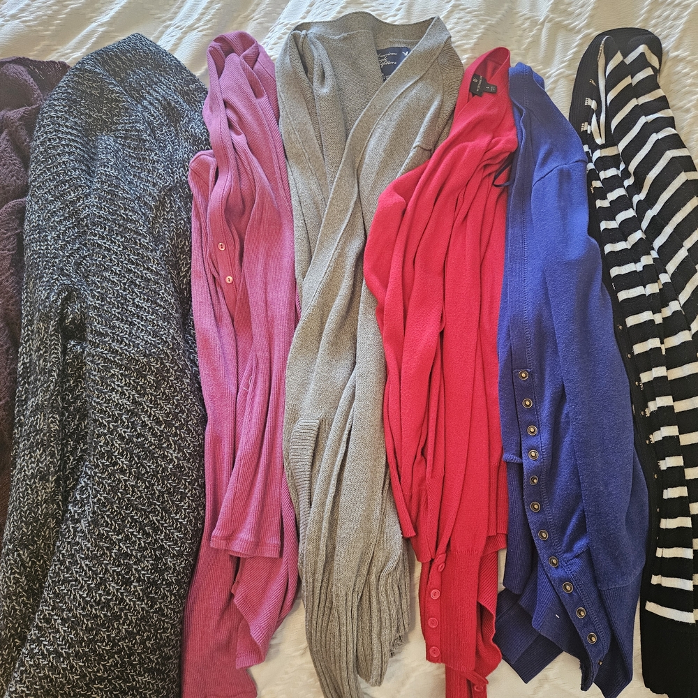 7 Cardigans- Closet Clean Out